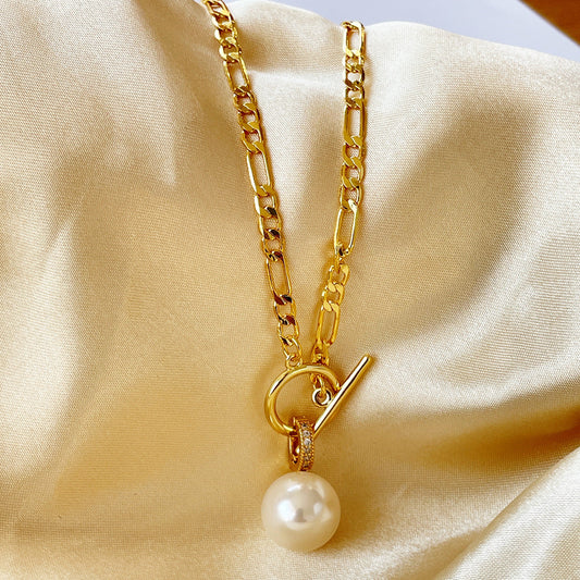 T-bar Clasp Chunky Cuban Link Necklace